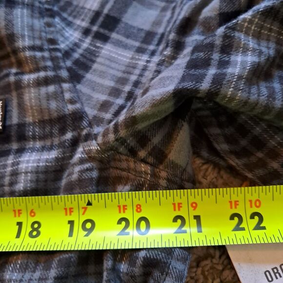 Hurley Men's Plaid Flannel Shirt Gray Size Medium - Picture 7 of 10